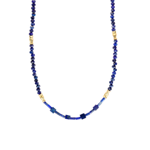 Colar Luxor de Lápis Lazúli Ouro 18K