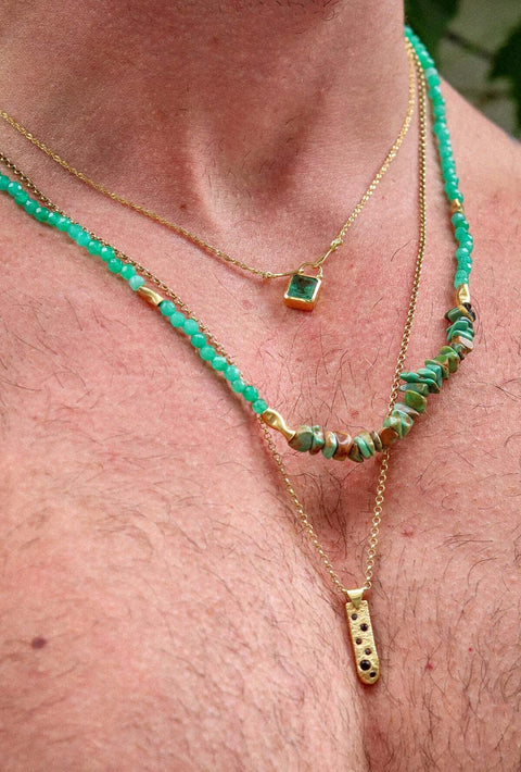 Colar Locci Esmeralda Ouro 18K