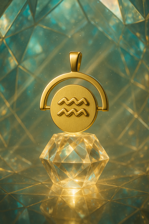 Pingente Aquarius Ouro 18K