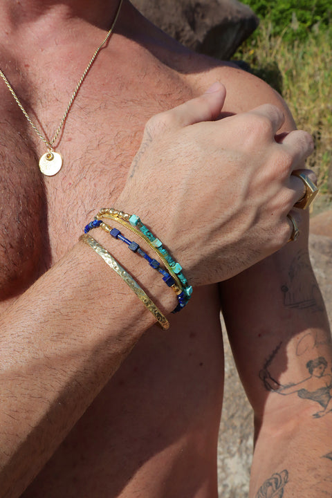 Pulseira Luxor de Lápis Lazúli Ouro 18K