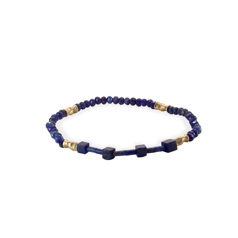 Pulseira Luxor de Lápis Lazúli Ouro 18K