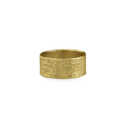Anel Tebas Ouro 18K